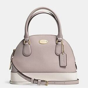 Coach Women's Satchel in Taupe and Cream